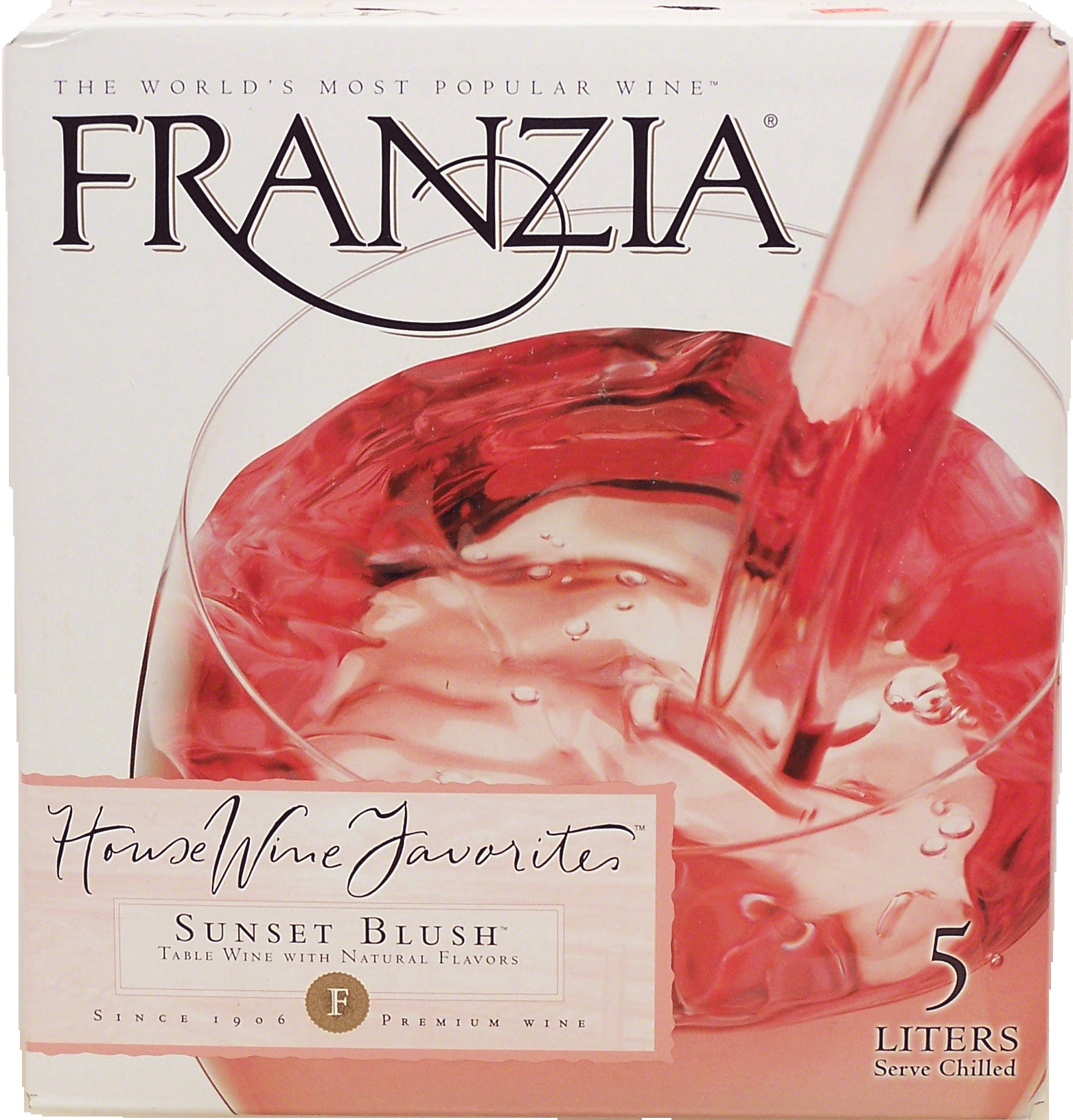 Franzia&nbsp;House Wine Favorites&nbsp;sunset blush table wine with natural flavors, 9% alc. by vol. Full-Size Picture